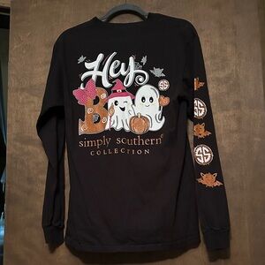 Simply Southern Black Halloween Ghost Shirt